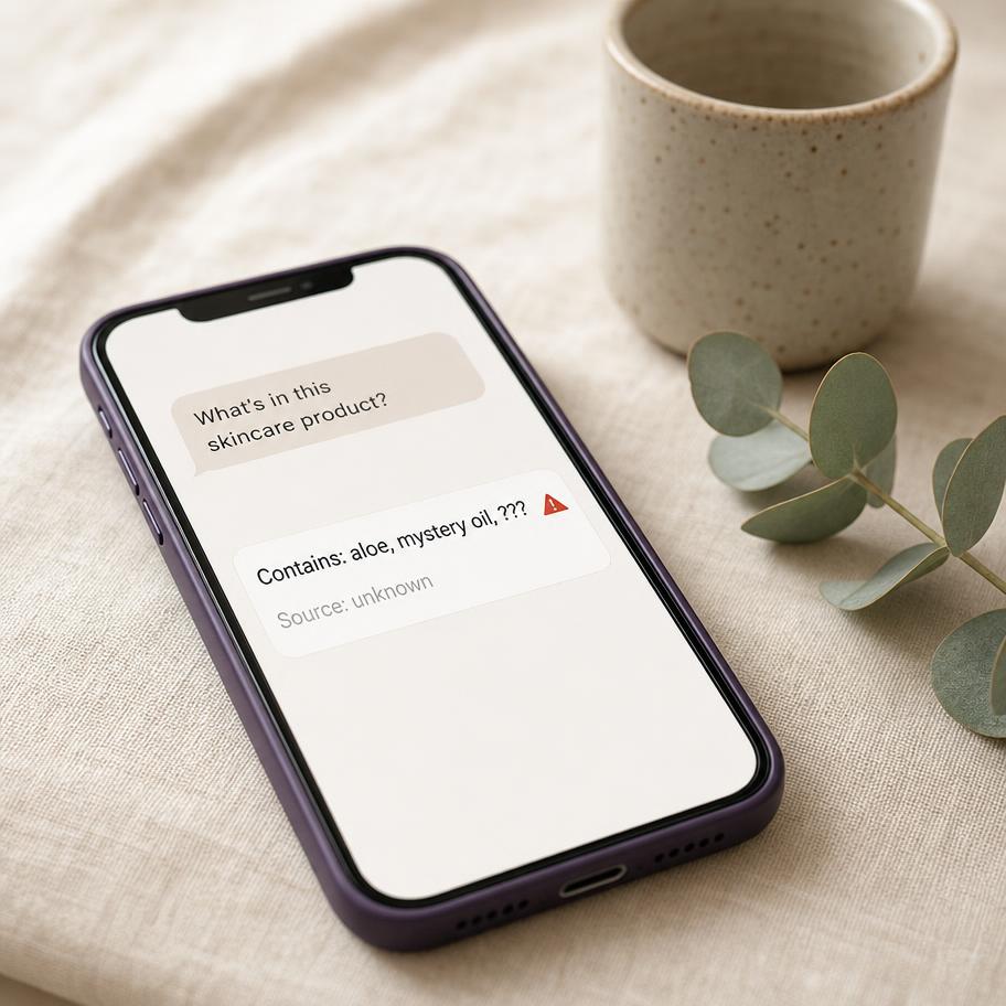 A phone chat assistant giving incorrect specifications for a household product