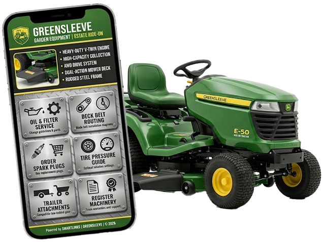 SmartLinks digital product passport for a ride-on mower