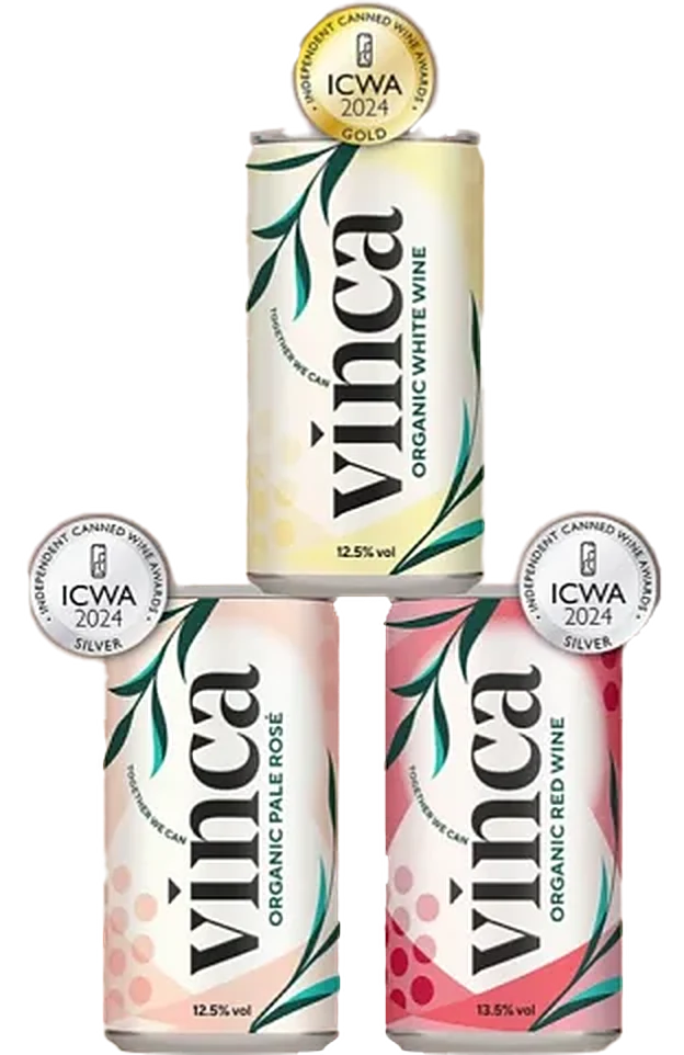 Award-winning Vinca canned organic wine range powered by SmartLinks connected packaging
