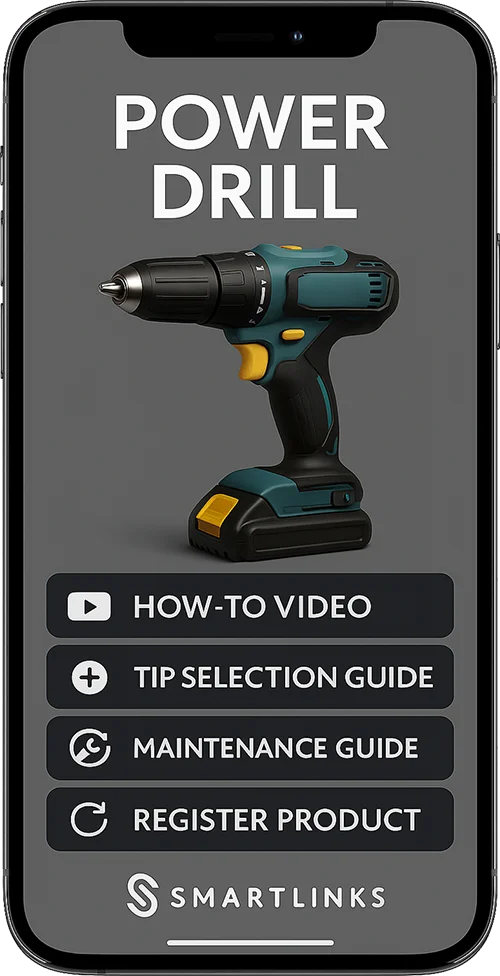 Connected power tool with SmartLinks digital product passport — example 1